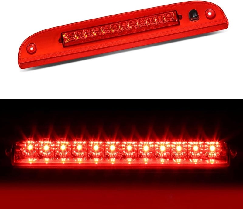 Cxdar Third 3rd Brake Light LED for 2002-2010 Ford Explorer, 2008-2012 Ford Escape High Mount Rear Brake Lights Assembly, Waterproof Center Cab Lamp Stop Light (RED) - Image 1